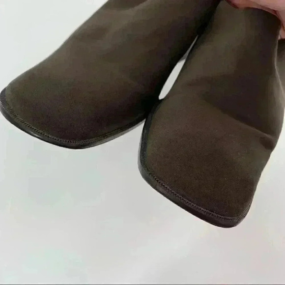 Donald J pliner heels size 8.5 chocolate brown square toe vintage 90s academia - Picture 10 of 12